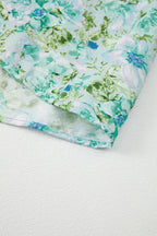 Green Floral Lace Tied Strap Empire Waist Maxi Dress