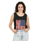 Distressed American Flag Tank Top  Patriotic USA Sleeveless Shirt for 4th of July Summer and Everyday Wear