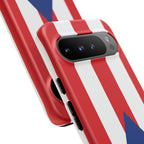 Puerto Rico Flag Tough Phone Case Patriotic Red & White Stripe Design