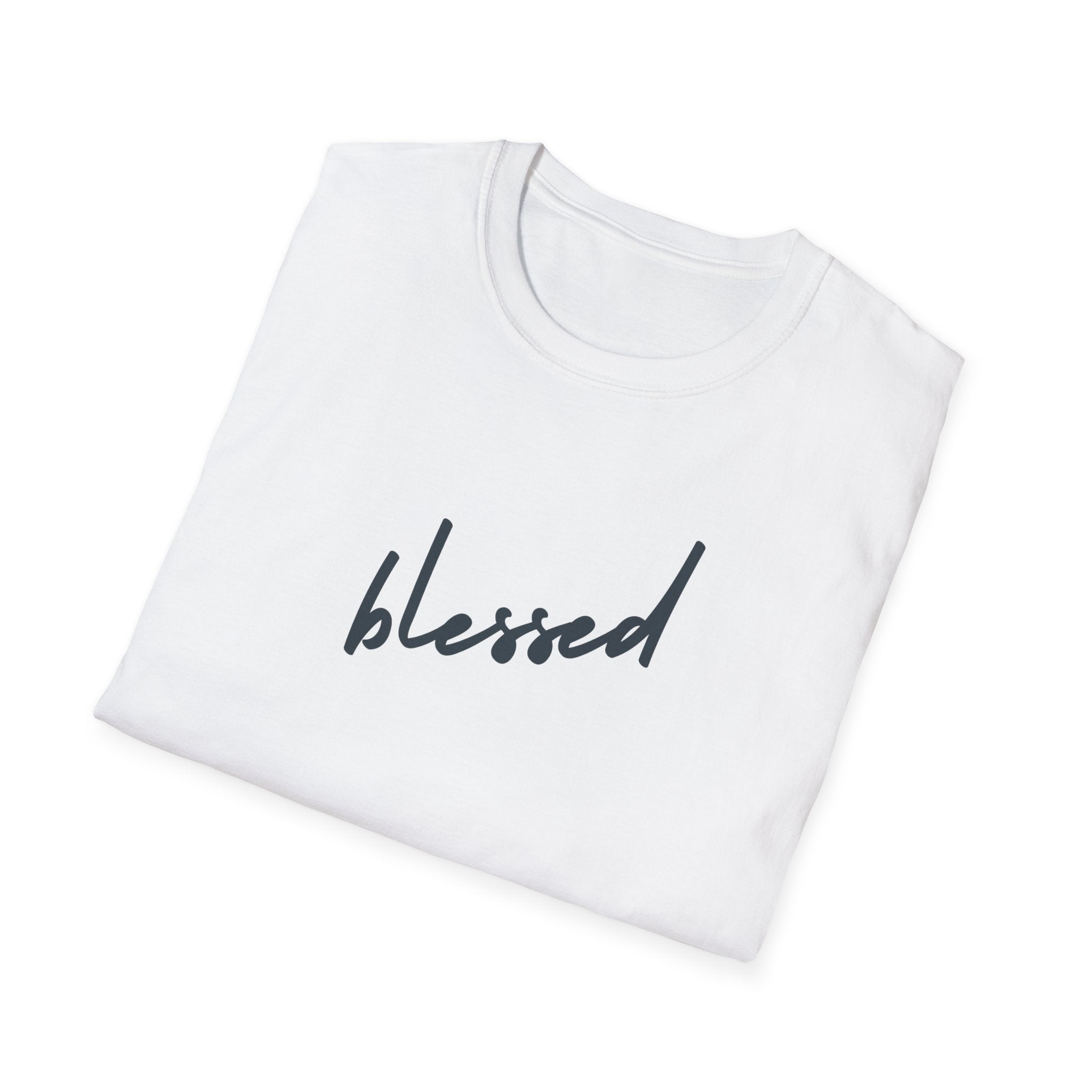 Blessed Unisex Softstyle T-Shirt, Inspirational Tee, Faith-Based Apparel, Positive Vibes Shirt, Gift for Friends, Everyday Wear