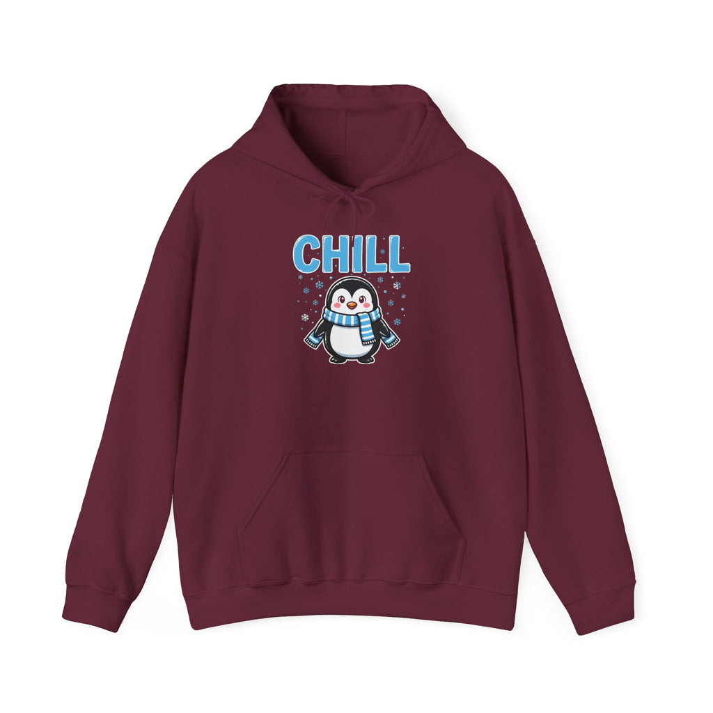Chill Penguin Winter Hoodie — Cozy Pullover Hoodie, Winter Gift | Winstar4U