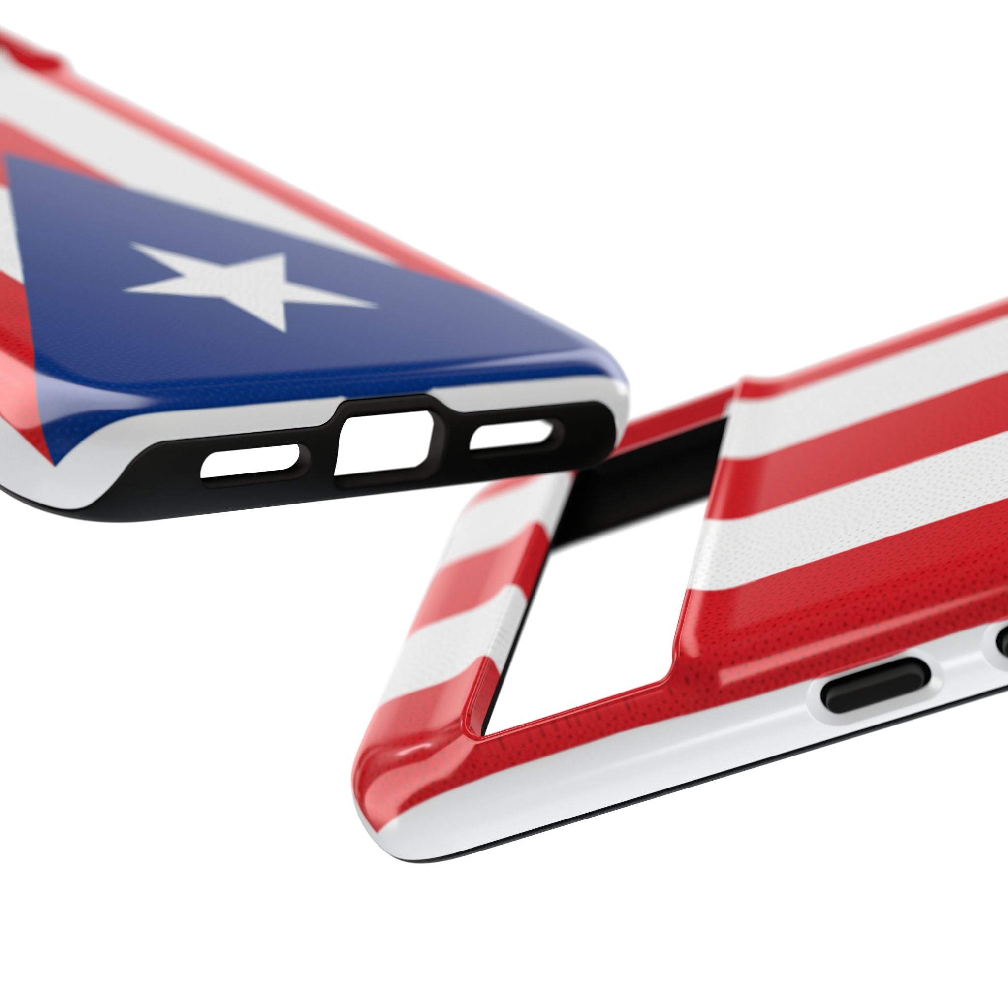 Puerto Rico Flag Tough Phone Case Patriotic Red & White Stripe Design