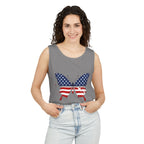 American Flag Butterfly Tank Top Patriotic Summer Graphic 4th of July and Everyday Wear