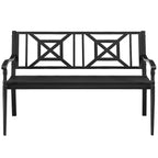 Patio Garden Bench with Powder Coated Steel Frame