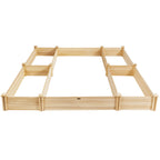 U-Shaped Wooden Garden Raised Bed for Backyard and Patio