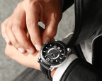 Men's Waterproof  Sport Watch With Leather  Belts  And Large Numbers Details Unique Design Perfect Gift