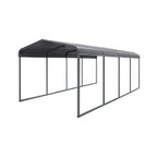 [12X20FT] Alora Premium Heavy-Duty Outdoor Canopy Garage Shelter With Galvanized Metal Roof (SAK91523)