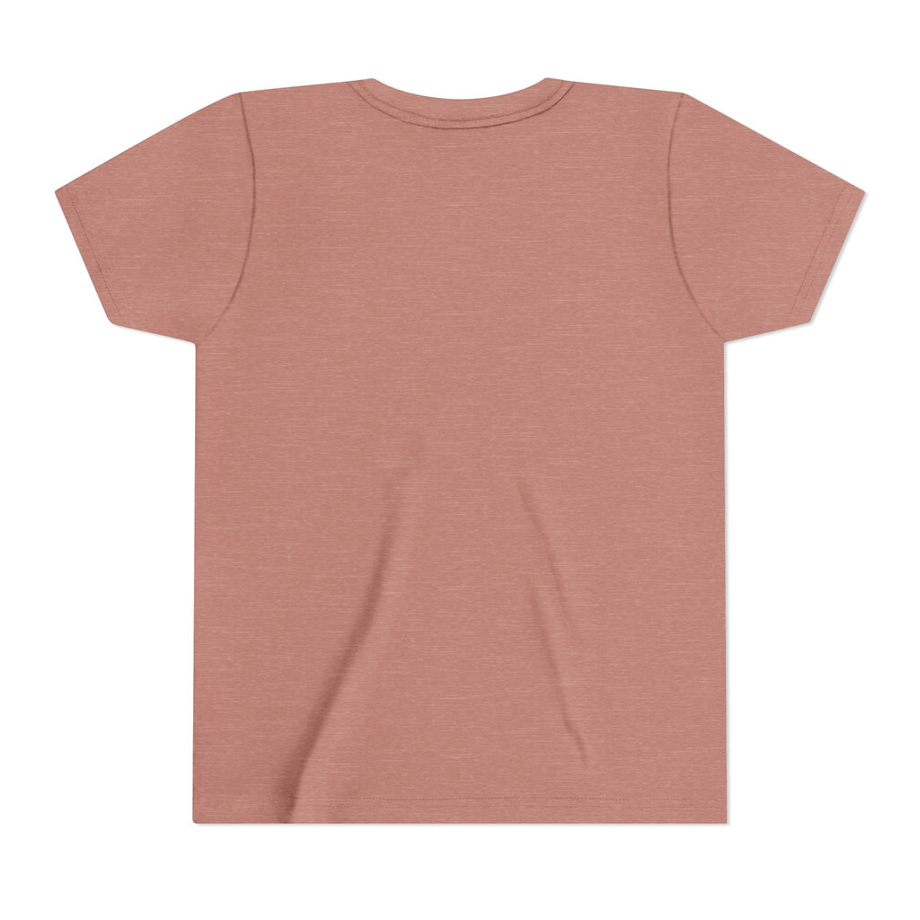 Youth Tee — "Punch Love" Monkey Hugging Pink Teddy Cute Kids Valentine Shirt