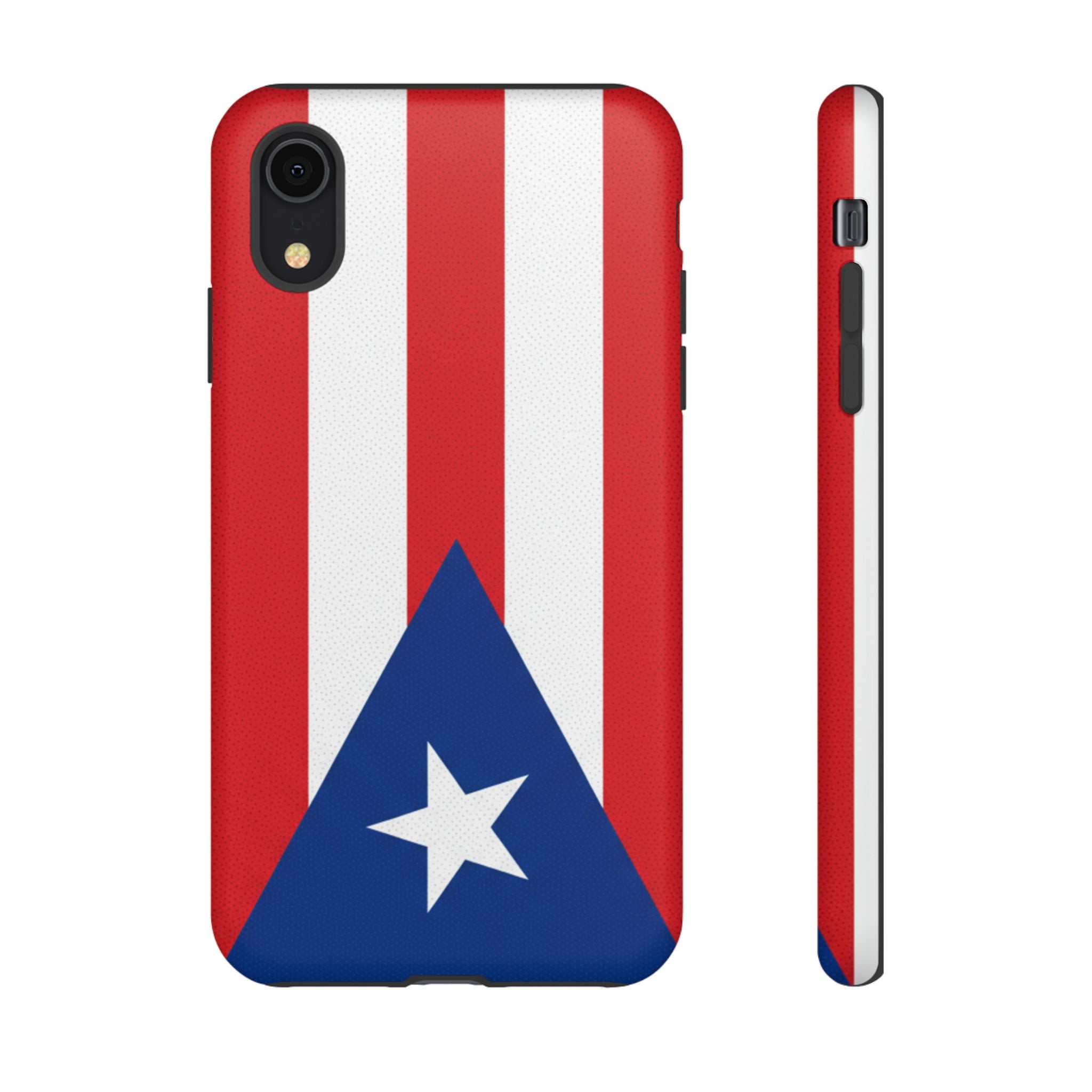 Puerto Rico Flag Tough Phone Case Patriotic Red & White Stripe Design