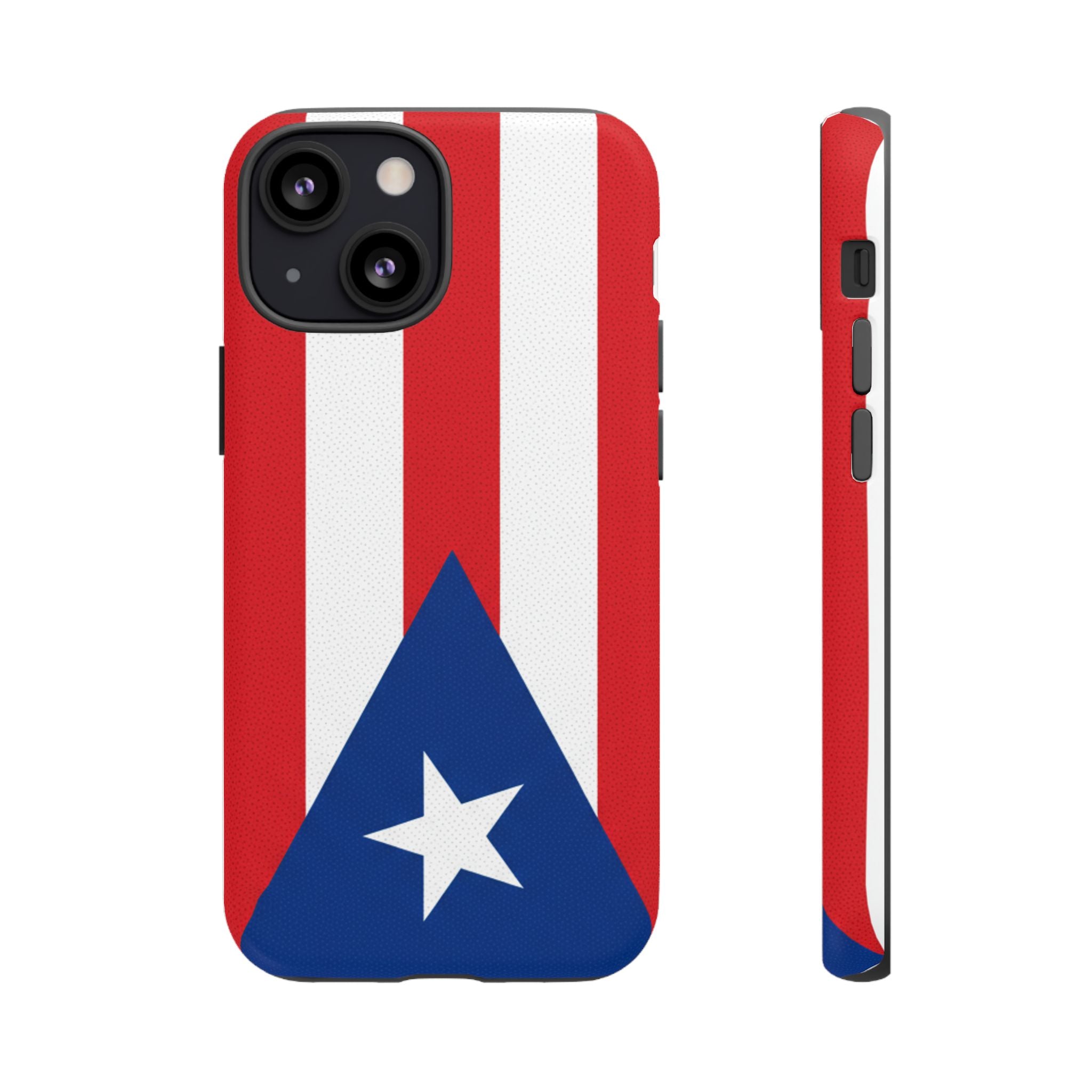 Puerto Rico Flag Tough Phone Case Patriotic Red & White Stripe Design