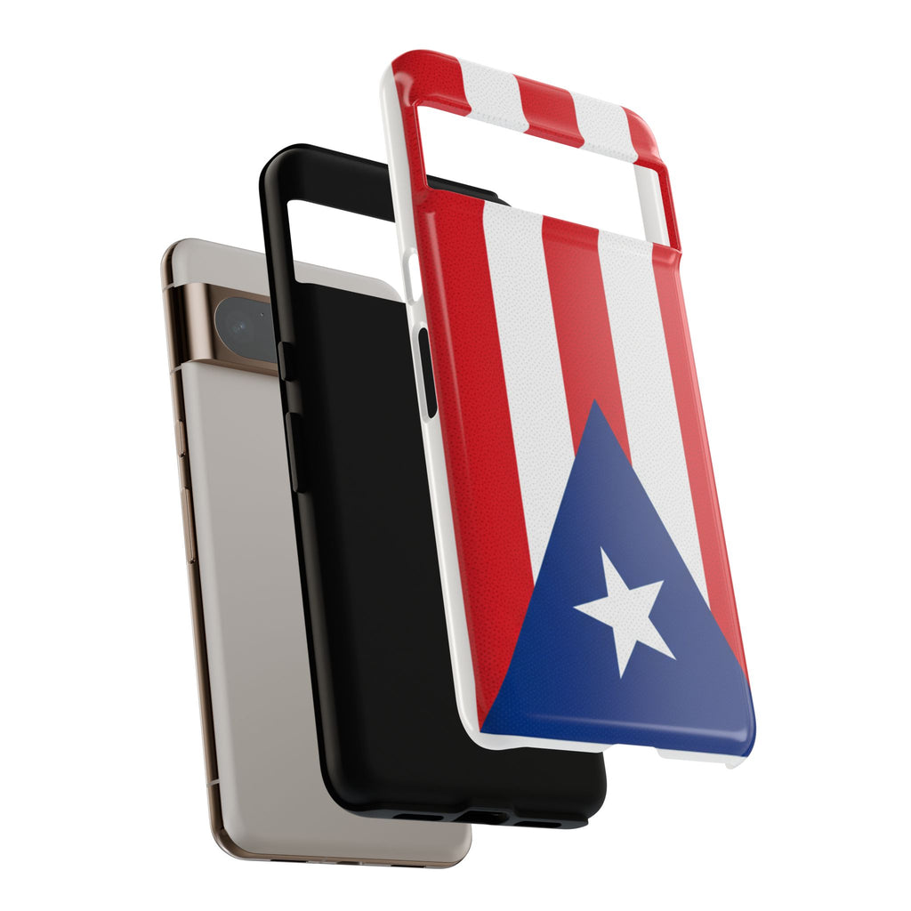 Puerto Rico Flag Tough Phone Case Patriotic Red & White Stripe Design