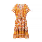 Women Clothing Best Casual Vacation Rayon Positioning Floral Print Maxi Dress