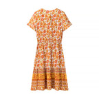 Women Clothing Best Casual Vacation Rayon Positioning Floral Print Maxi Dress