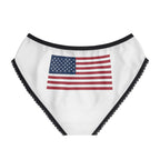 Patriotic American Flag Women's Briefs — USA Heart & Flag Design