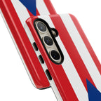 Puerto Rico Flag Tough Phone Case Patriotic Red & White Stripe Design