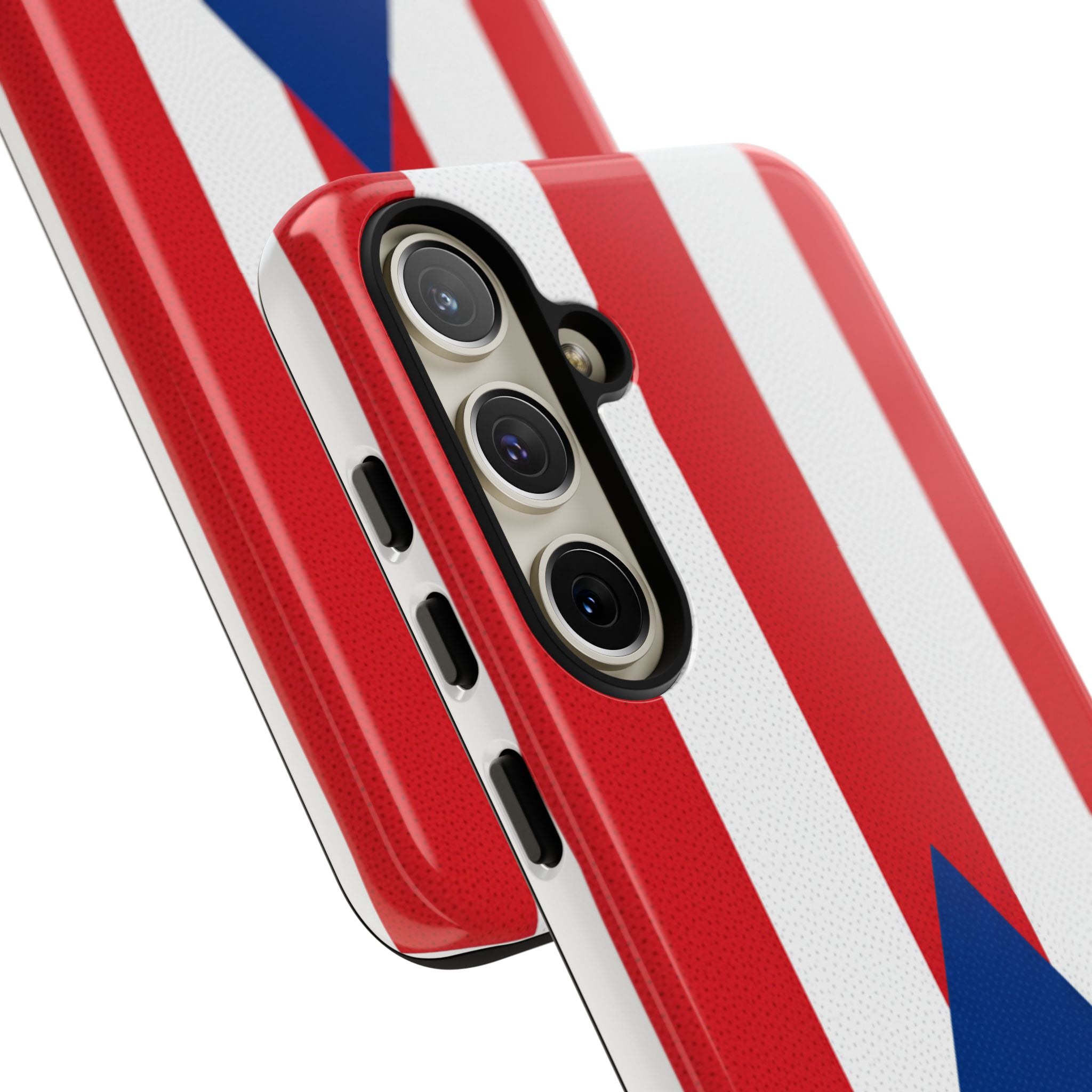 Puerto Rico Flag Tough Phone Case Patriotic Red & White Stripe Design