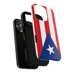 Puerto Rico Flag Tough Phone Case Patriotic Red & White Stripe Design