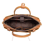 Crazy Horse Leather Men's Briefcase New Handbag