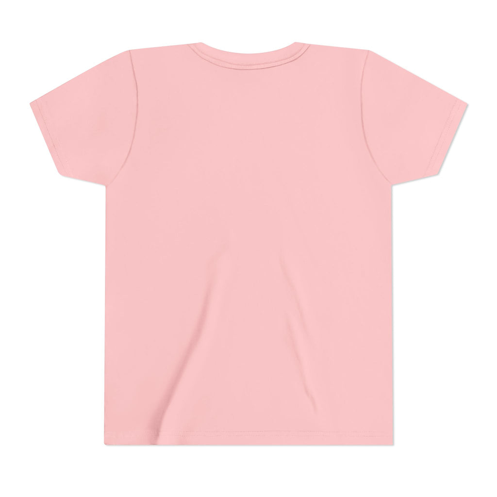 Youth Tee — "Punch Love" Monkey Hugging Pink Teddy Cute Kids Valentine Shirt
