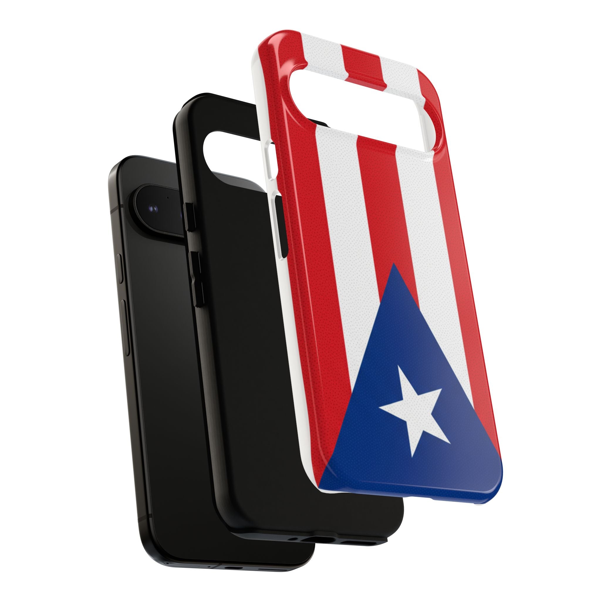 Puerto Rico Flag Tough Phone Case Patriotic Red & White Stripe Design
