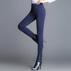 High Waist Velvet Padded Leggings for Women