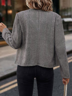Women's Herringbone Double-Breasted Slim Jacket