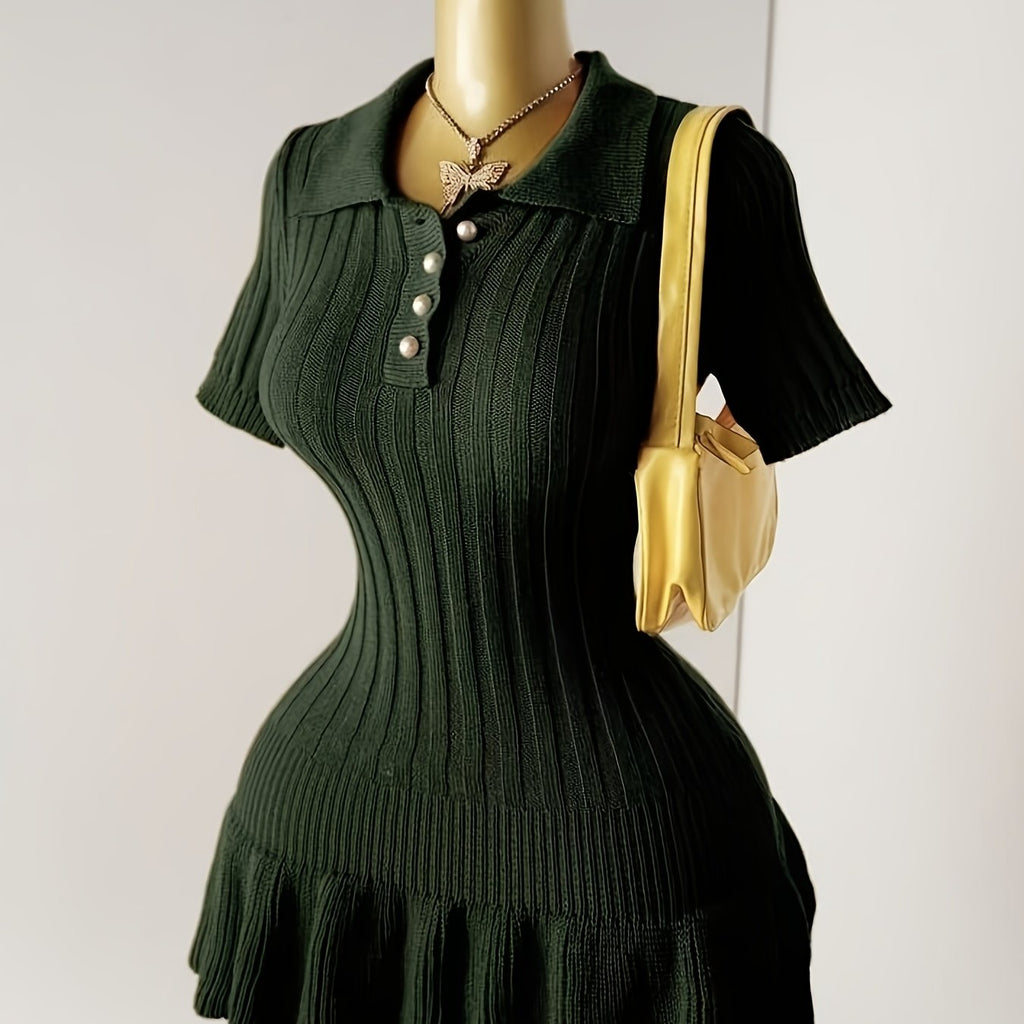 Short Sleeve Sweater Dress