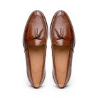 14-580-CGN FRANCO Teju Lizard Tassel Loafer, Cognac