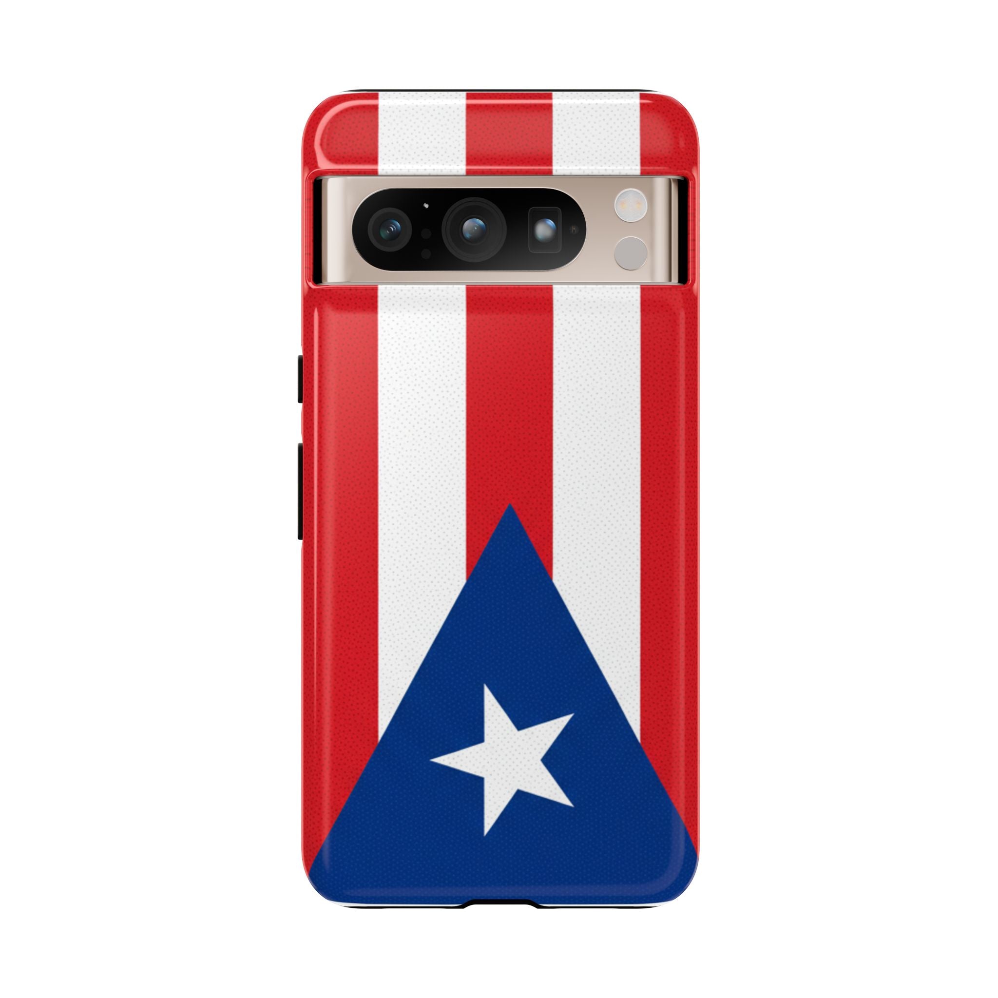 Puerto Rico Flag Tough Phone Case Patriotic Red & White Stripe Design