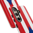 Puerto Rico Flag Tough Phone Case Patriotic Red & White Stripe Design