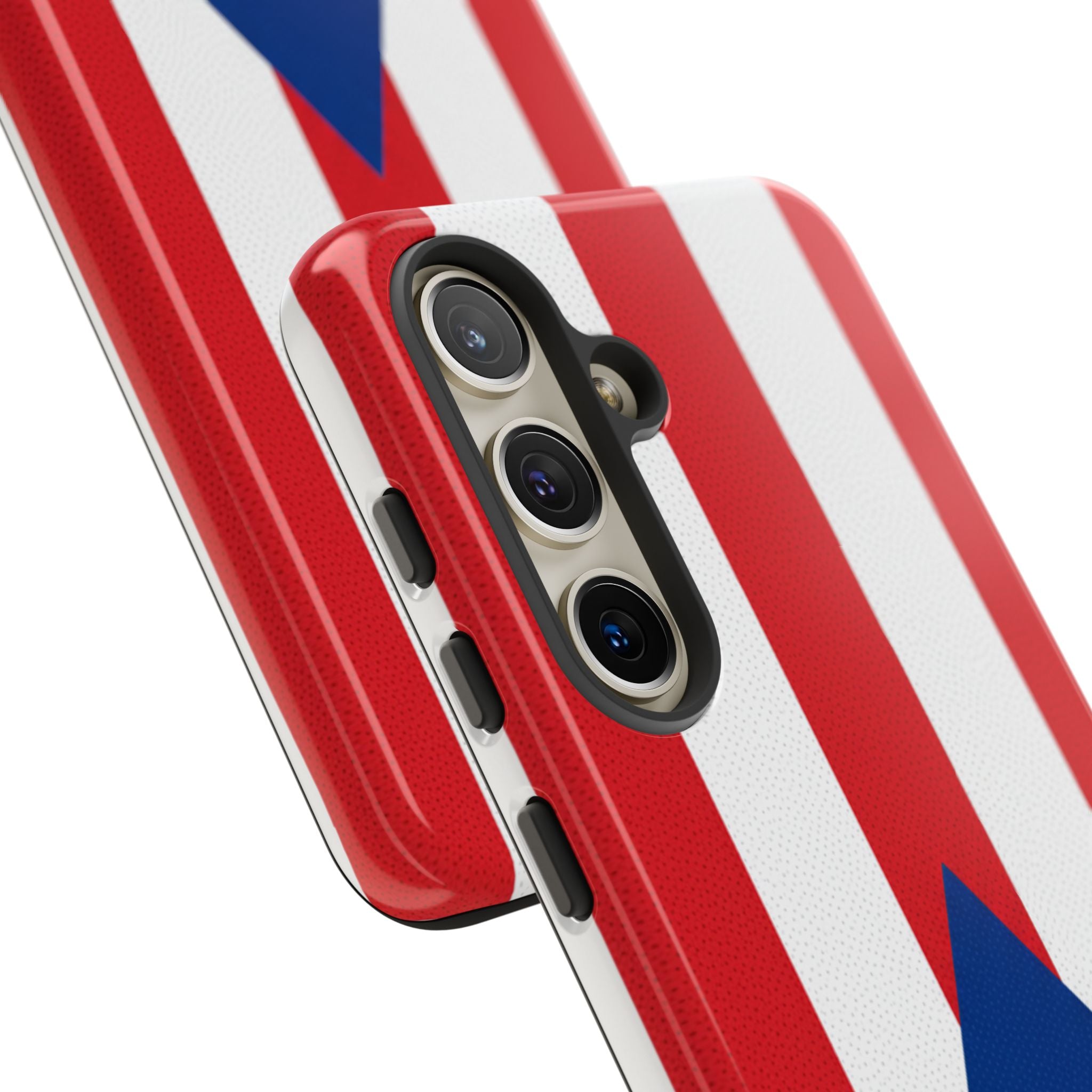 Puerto Rico Flag Tough Phone Case Patriotic Red & White Stripe Design
