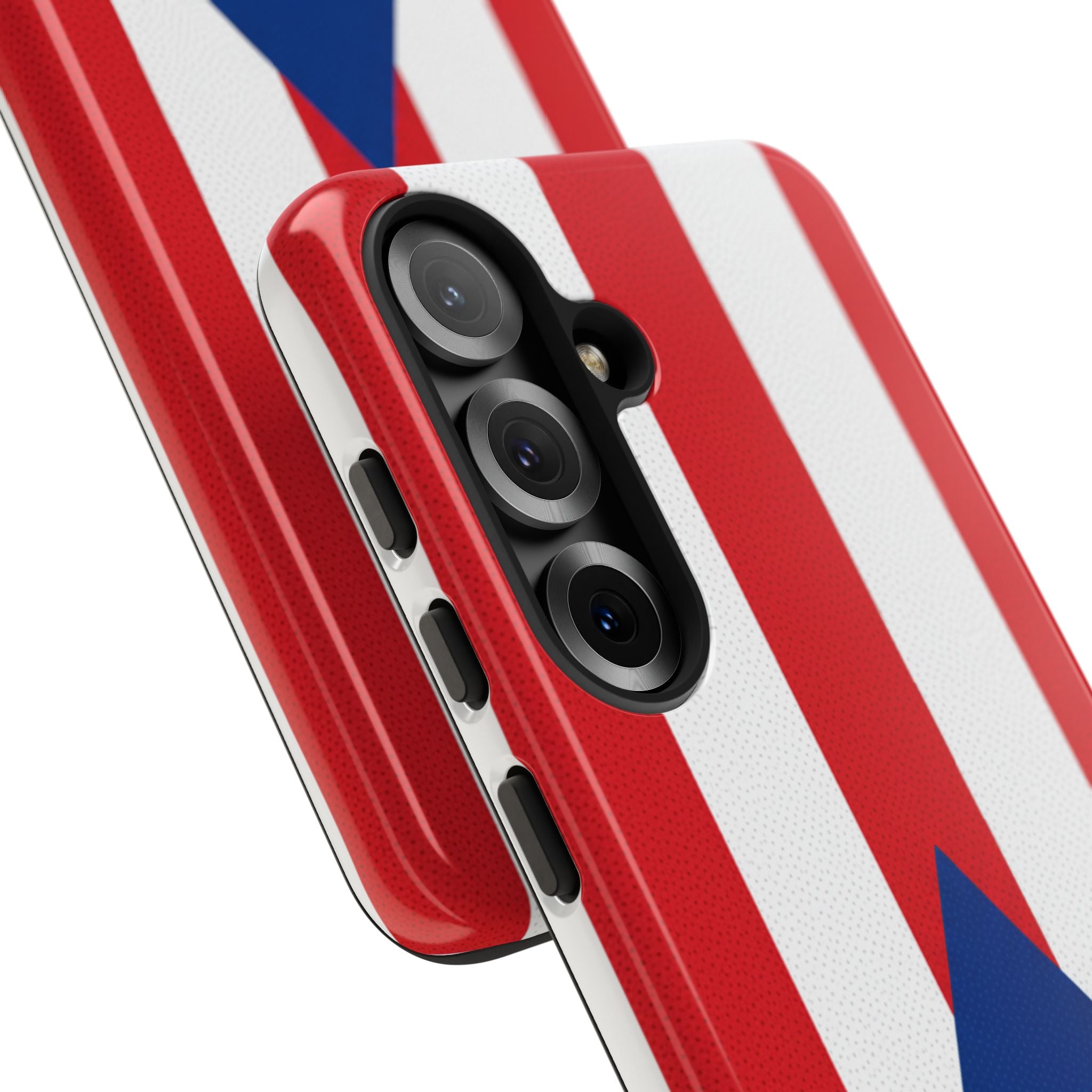 Puerto Rico Flag Tough Phone Case Patriotic Red & White Stripe Design