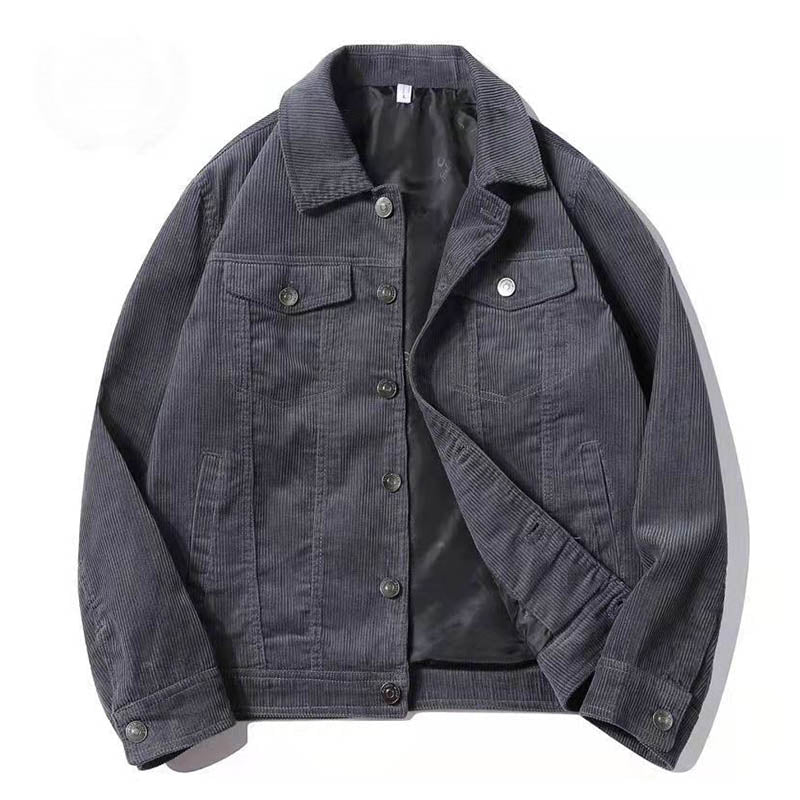 Men's Retro Corduroy Jacket for Spring and Autumn
