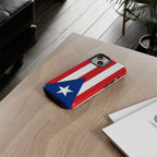 Puerto Rico Flag Tough Phone Case Patriotic Red & White Stripe Design