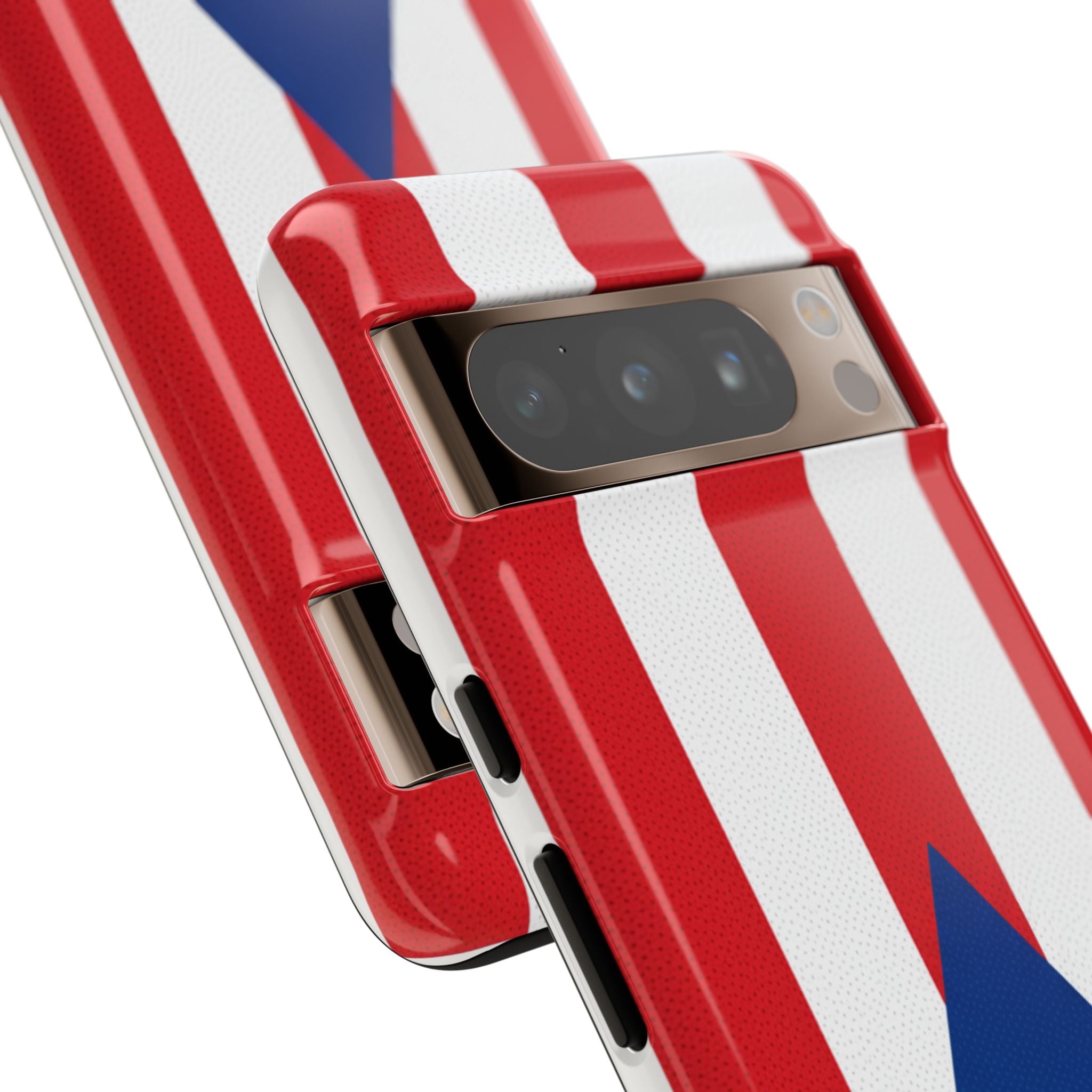 Puerto Rico Flag Tough Phone Case Patriotic Red & White Stripe Design