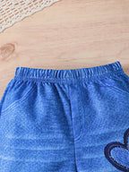 Children's Heart Print Casual Kids Set