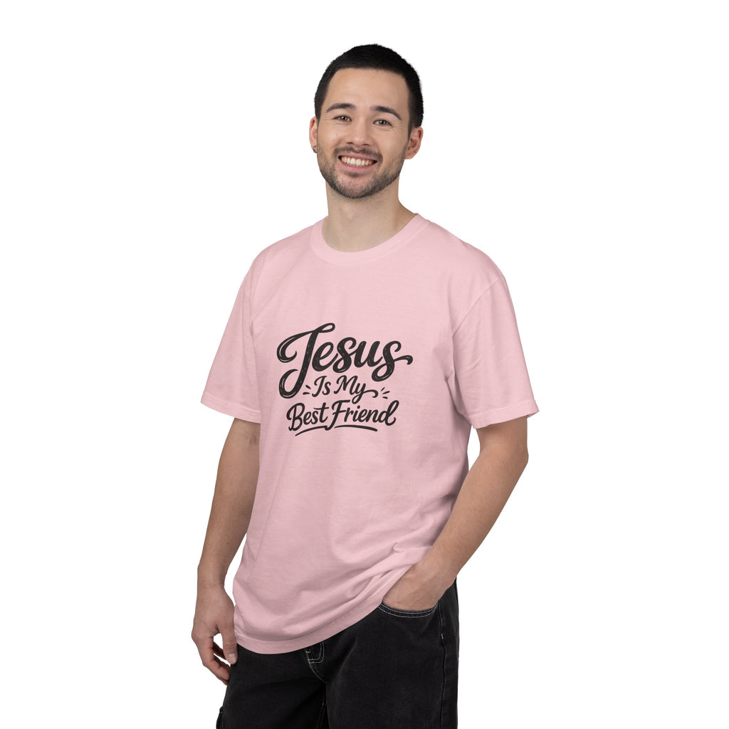 Jesus Is My Best Friend T-Shirt — Faith Christian Tee with Back Cross