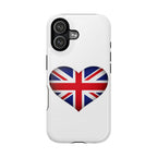 Union Jack Heart Phone Case Magnetic Impact Resistant UK Flag Cover