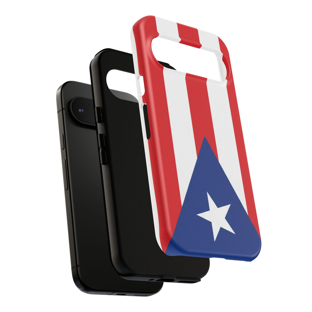 Puerto Rico Flag Tough Phone Case Patriotic Red & White Stripe Design