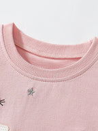 Children's Round Neck Short Sleeve Sweatshirt Dress