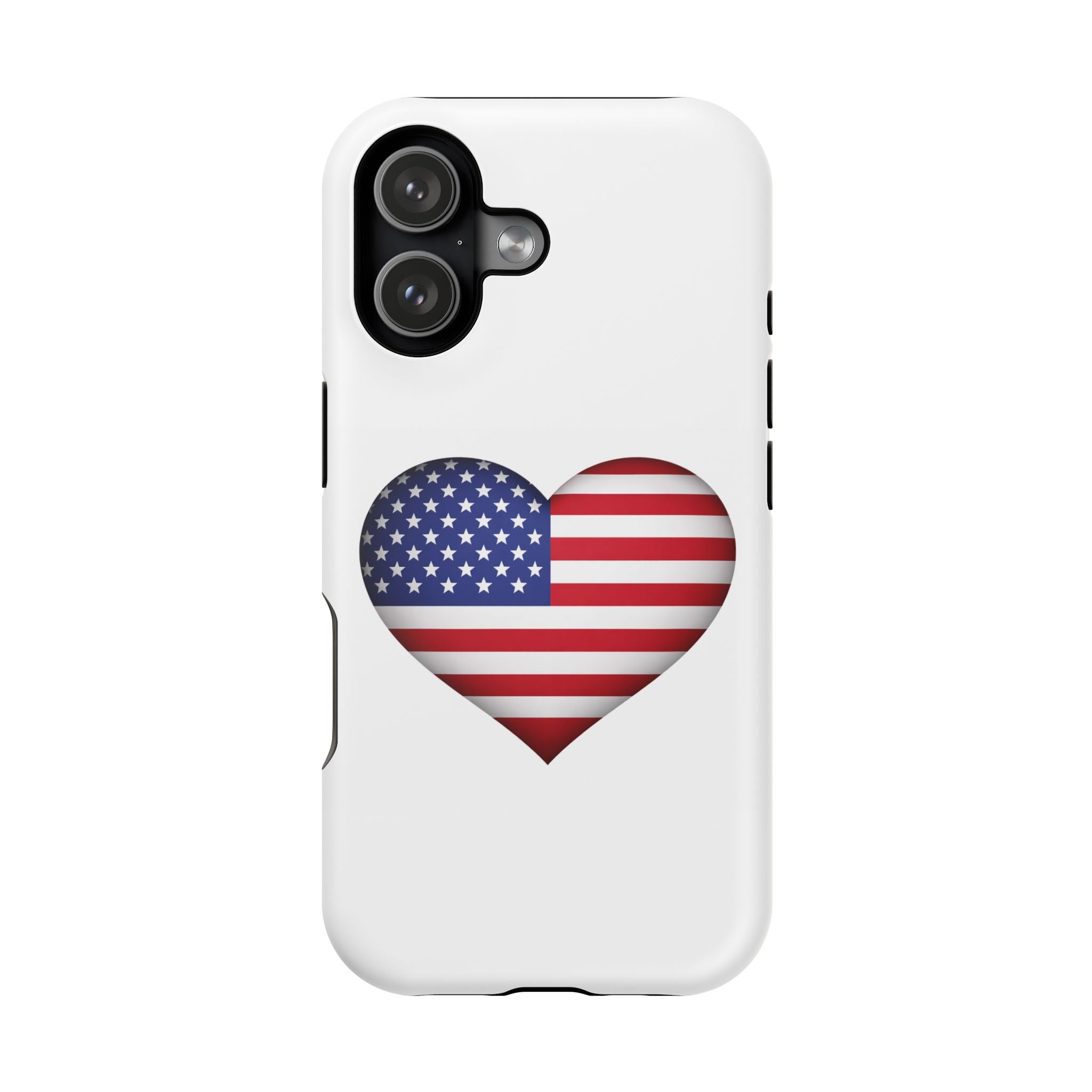 Patriotic Heart Phone Case American Flag Magnetic Impact Resistant Case