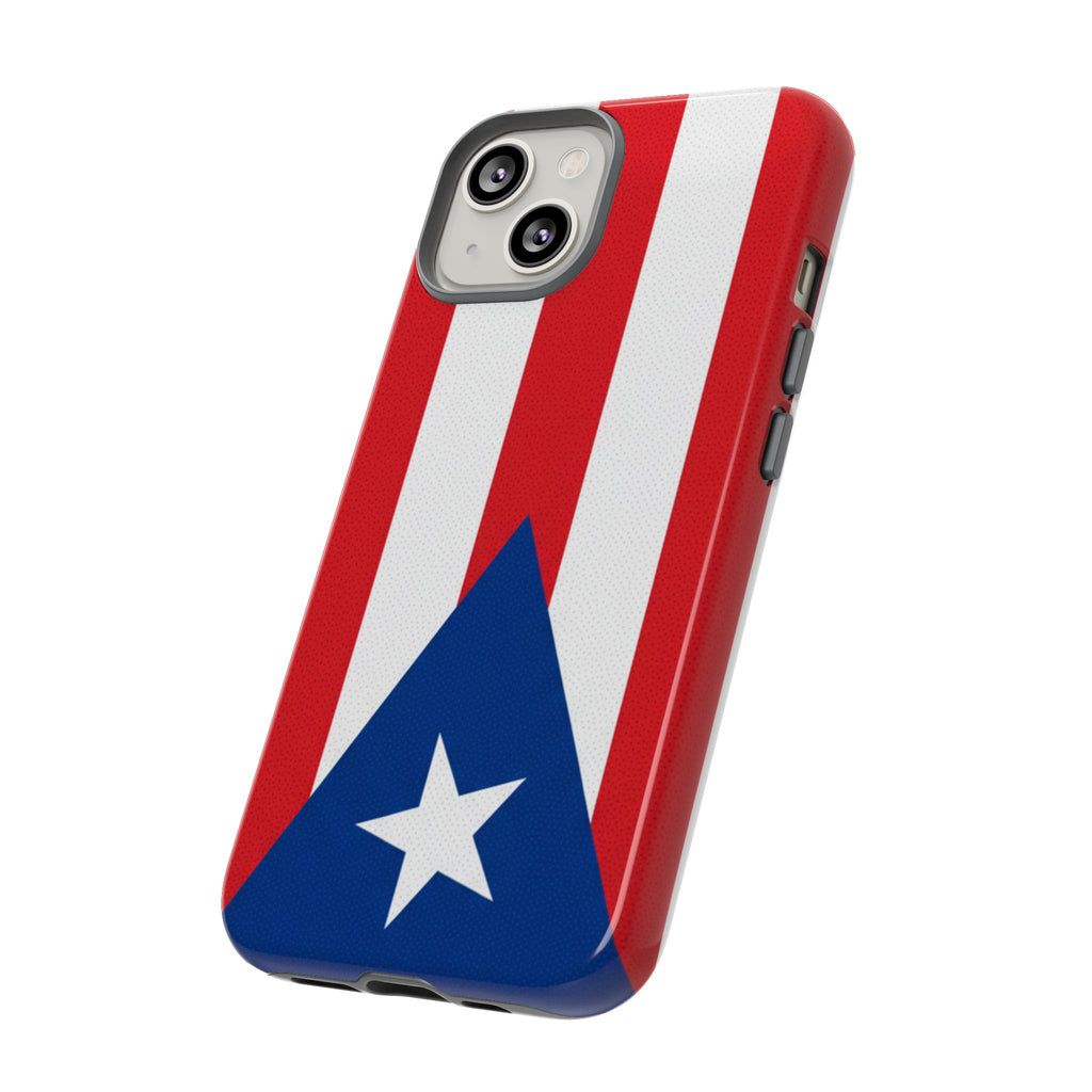 Puerto Rico Flag Tough Phone Case Patriotic Red & White Stripe Design