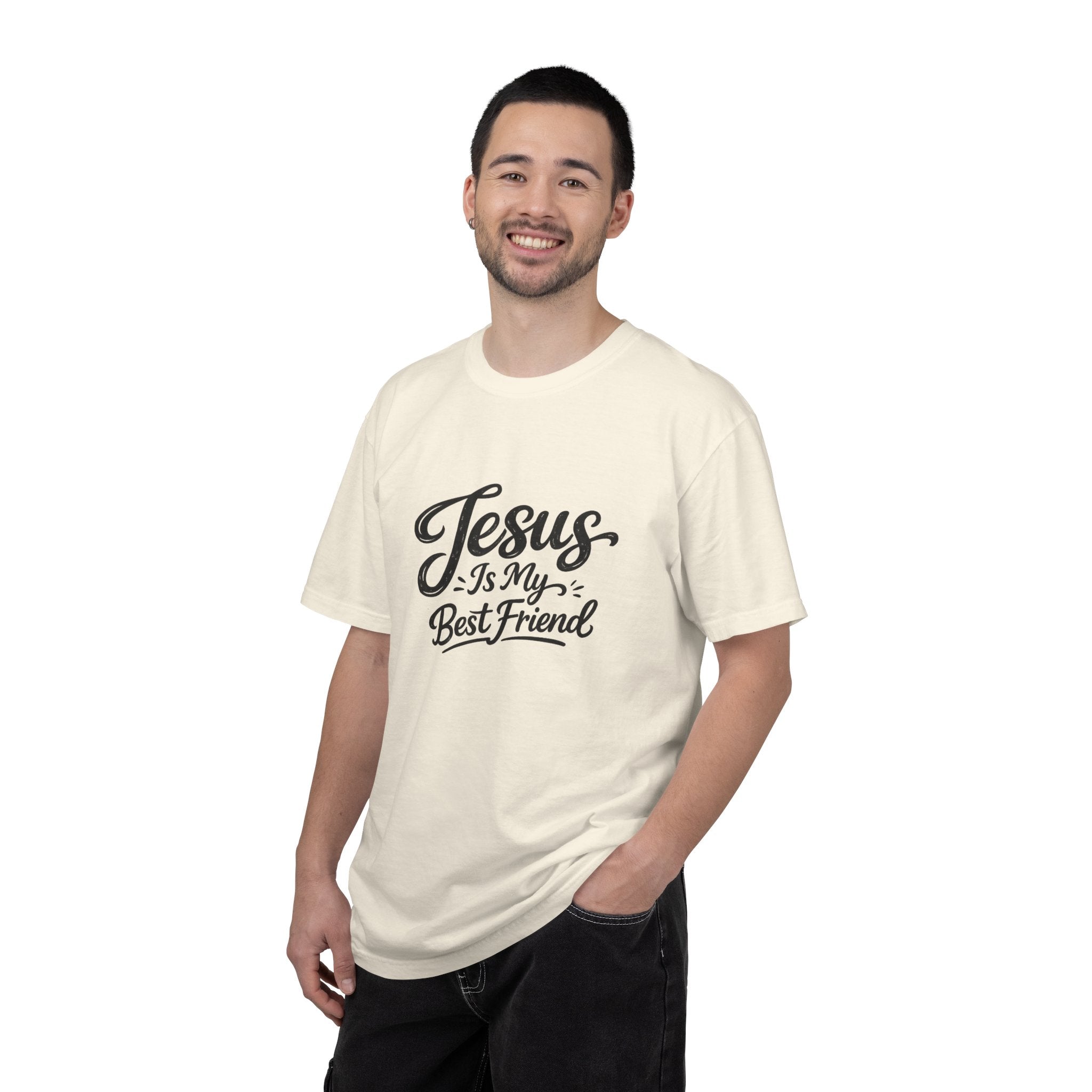 Jesus Is My Best Friend T-Shirt — Faith Christian Tee with Back Cross