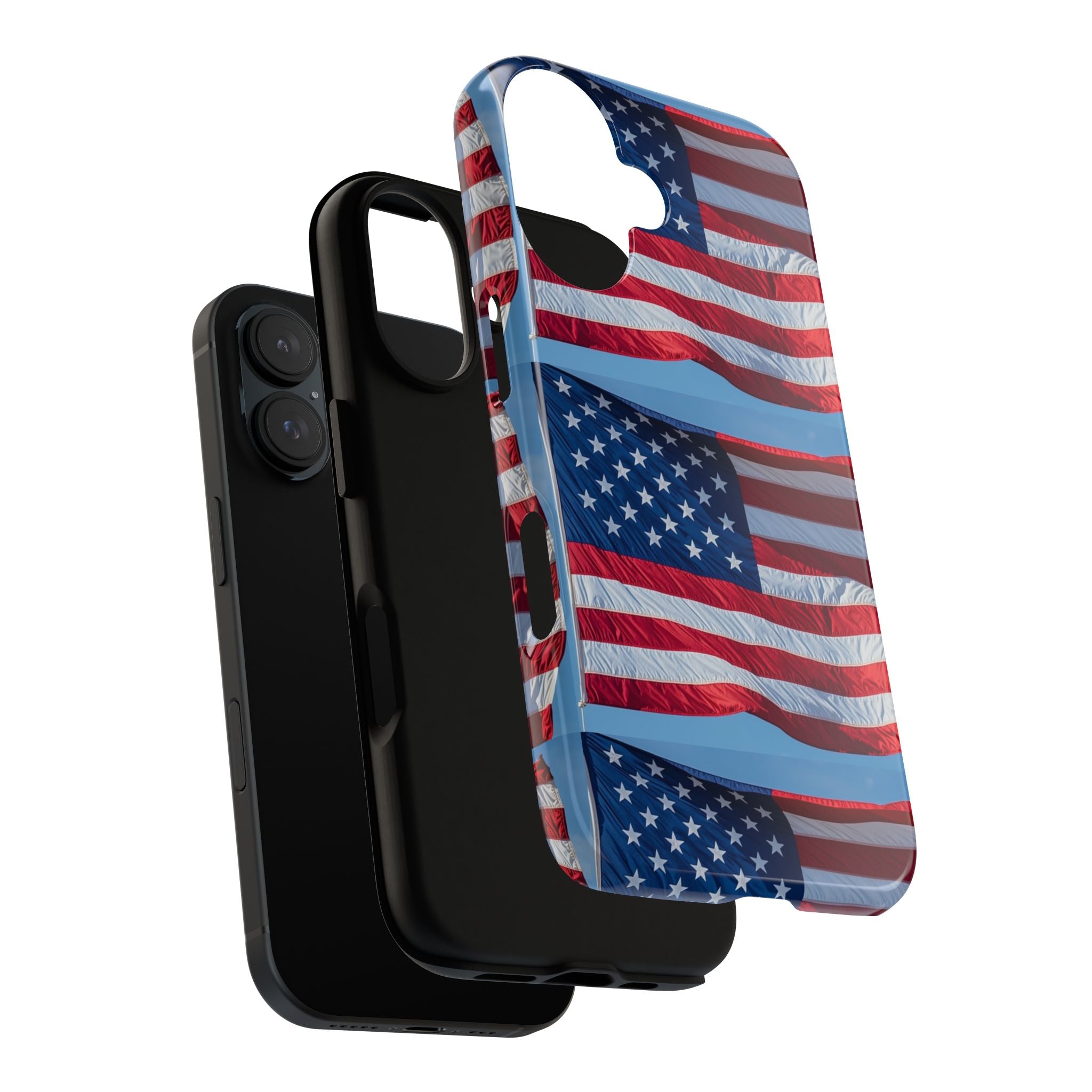 American Flag Tough Phone Case — Patriotic iPhone Protective Cover