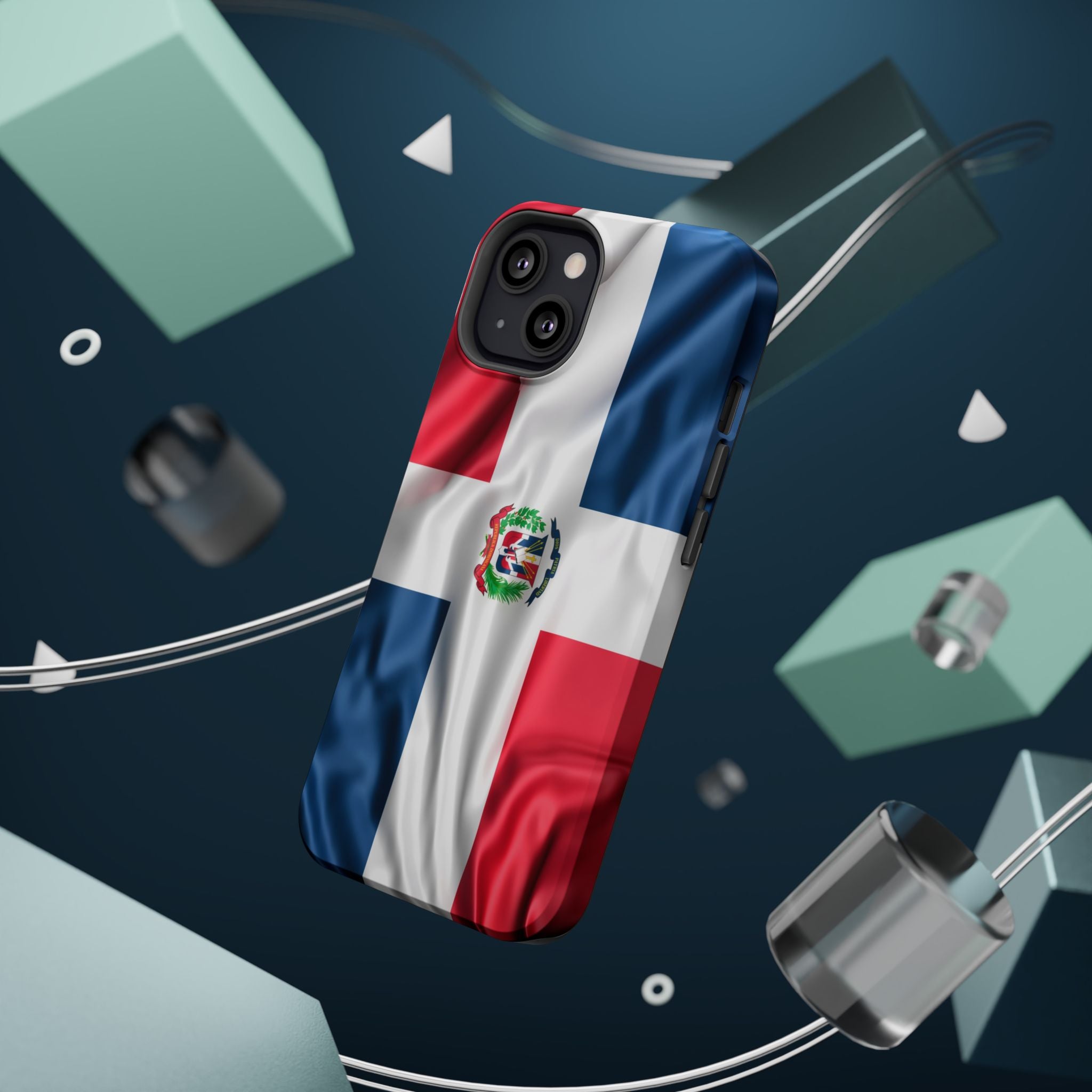 Dominican Republic Flag Magnetic Impact Resistant Phone Case