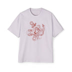 Ocean-Inspired Oversized Tee for Men, Stylish Sea Creature Shirt, Relaxed Fit, Perfect for Beach Days, Casual Wear, Gift for Seafood Lovers