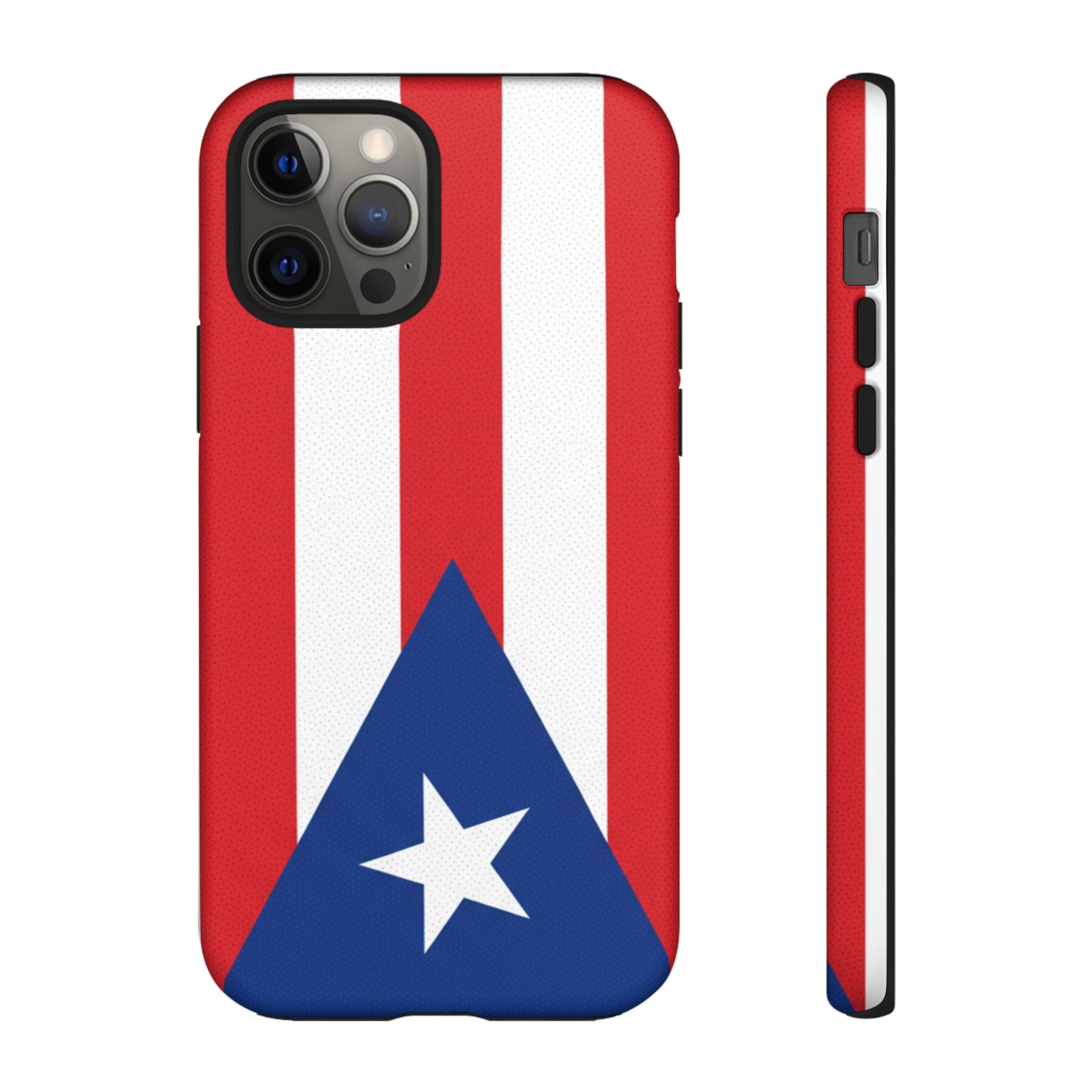 Puerto Rico Flag Tough Phone Case Patriotic Red & White Stripe Design