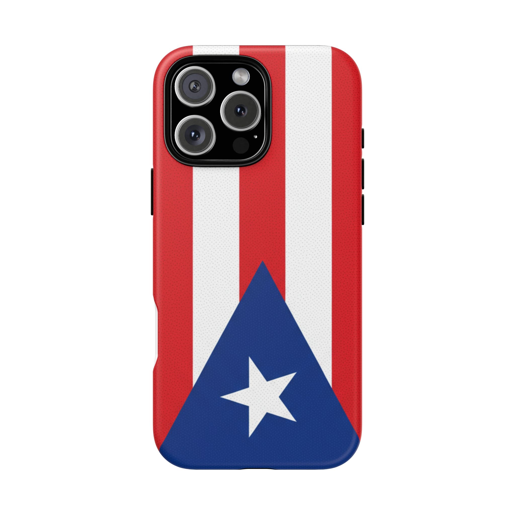 Puerto Rico Flag Tough Phone Case Patriotic Red & White Stripe Design