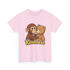 Kindness Monkey & Bear T-Shirt — Cute Hug Graphic Tee
