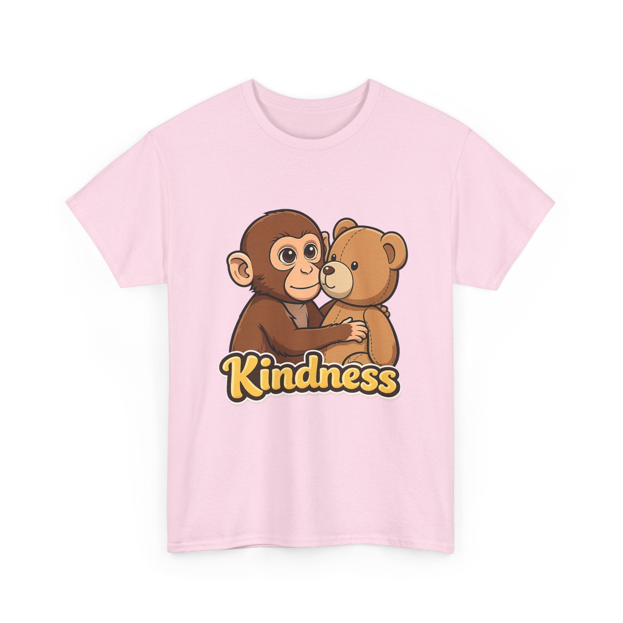 Kindness Monkey & Bear T-Shirt — Cute Hug Graphic Tee